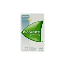 NICORETTE 2 mg SANS SUCRE, gomme à mâcher médicamenteuse édulcorée au sorbitol- 105 gommes