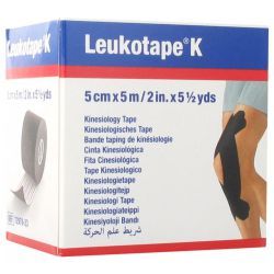 BSN Médical Leukotape K Bande Taping de kinésiologie Noir - 5 cm x 5 m