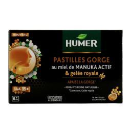 Pastilles Gorge au Miel de Manuka Actif & Gelée Royale - 16 Pastilles