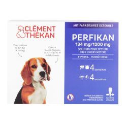 Perfikan 134 mg/1200 mg Chiens Moyens - 4 pipettes