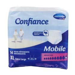  Confiance Mobile Sous Vêtements Absorbants Absorption 10  taille XL  -  14 unités 