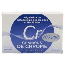 Granions® de chrome 200 μg/j - 30 ampoules