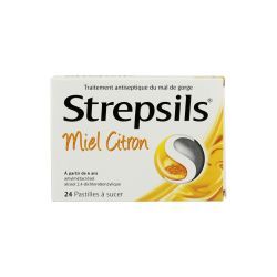 STREPSILS  MIEL CITRON 24 PASTILLES