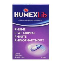 HUMEXLIB PARACETAMOL CHLORPHENAMINE 500mg/4mg - 16 gélules