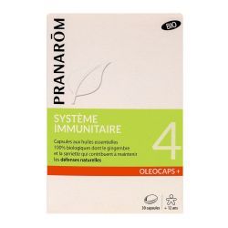 Pranarôm Oléocaps+ 4 Système Immunitaire Bio - 30 Capsules