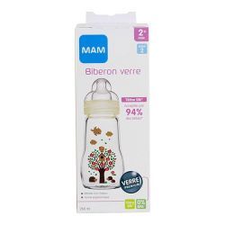 MAM Biberon Verre Blanc 1ér âge - 260ml