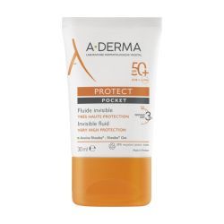 A-DERMA PROTECT Fluide solaire visage invisible POCKET - SPF50+ - 30ml