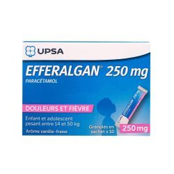 EFFERALGAN 250 mg Vanille-Fraise, granulés en sachet - 10 sachets