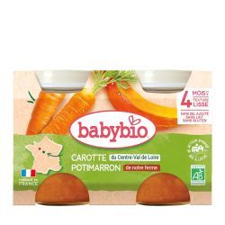 Légumes Carotte du Centre -Val de Loire Potimarron - Petits pots 2x130g