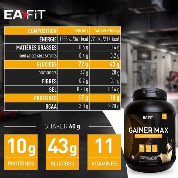 Gainer Max Vanille Intense - 1,1kg