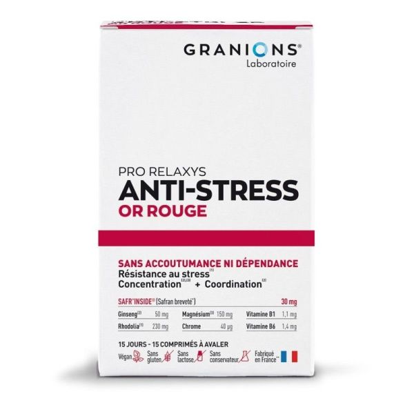 Anti Stress Or Rouge 15 comprimés