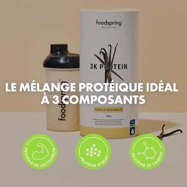 3K Vanillé Whey en poudre - 750g