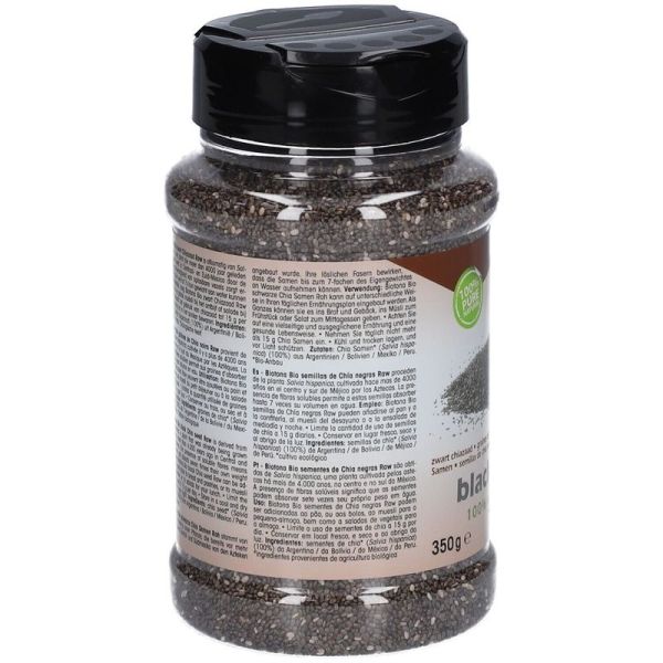Biotona Black Chia Raw Seeds Bio - 350 g