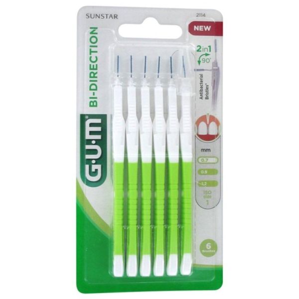 Brossette Interdentaire Bi-direction 2 en 1 - 6 unités