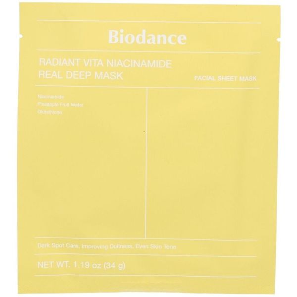 REAL DEEP MASK Masque Radiant Vita Niacinamide Illuminateur Unifiant - 34g