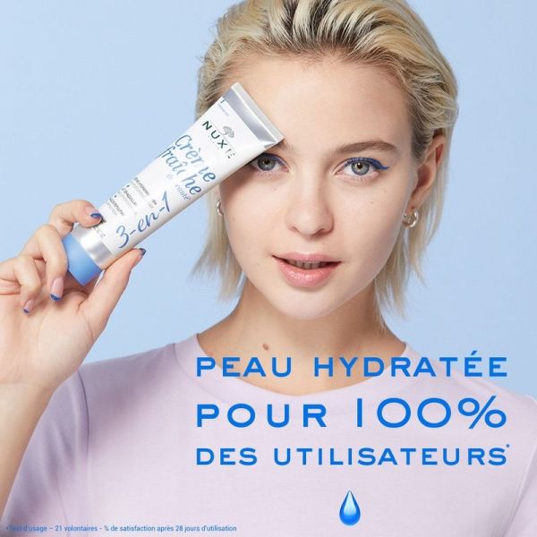 CRÈME FRAICHE DE BEAUTÉ® Crème Hydratante 48h, Lait Démaquillant, Masque Repulpant - 100 ml