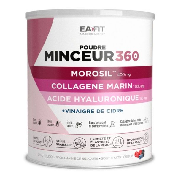 Poudre Morosil, Vinaigre de Cidre, Collagène & Acide Hyaluronique Minceur 360 - 275g