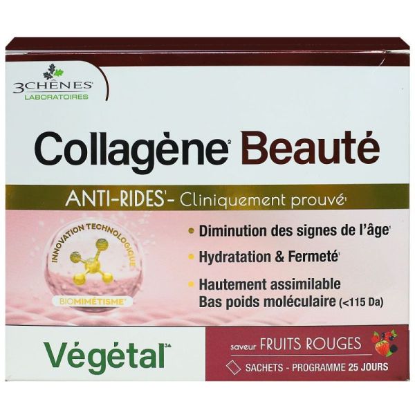 3 Chênes Collagène Beauté Végétal - Etui de 25 sachets