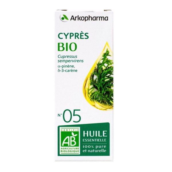 Arkopharma Huile Essentielle Cyprès (Cupressus sempervirens) Bio n°05 - 10 ml