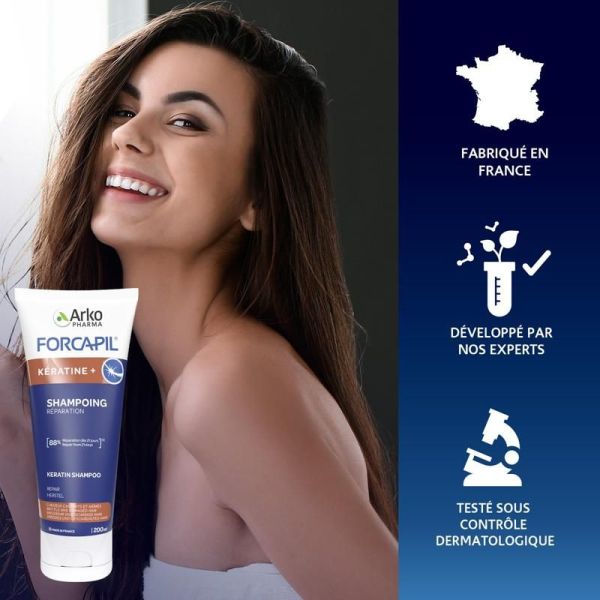 Forcapil Shampoing Fortifiant Kératine + - 200ml