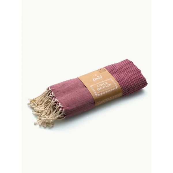 Linge hammam rose coton bio - 180 x 100 CM