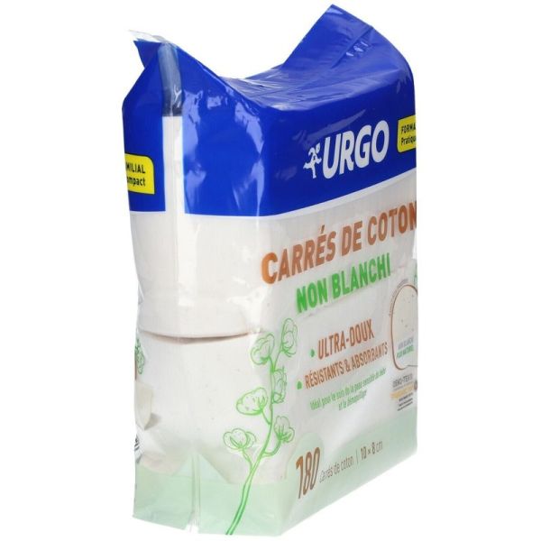 Carrés de coton non blanchi - 180 unités