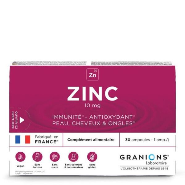 Zinc 10 mg - 30 ampoules