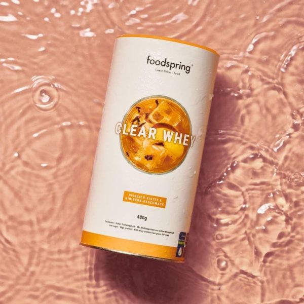 Clear Poudre Whey Thé Glacé Pêche-Hibiscus - 480g