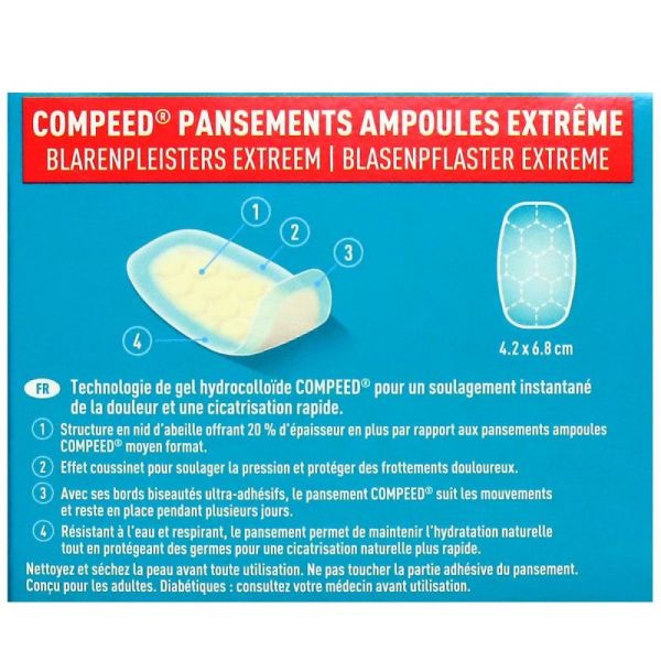 Ampoules Extrême Moyen Format Pansements - 10 unités