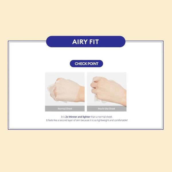 Airy Fit Sheet Mask Rice & Green Tea - 10 masques