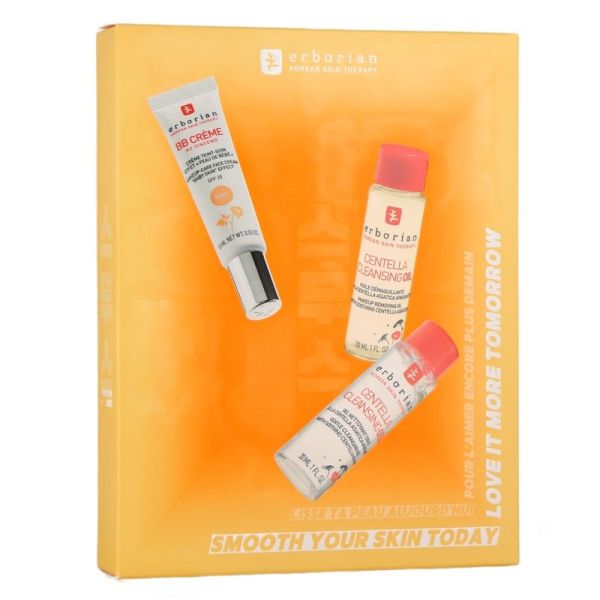 Coffret Le Trio Lissant BB Crème Dorée - BB Crème 15 ml, Centella Cleansing Oil 30 ml, Centella Cleansing Gel 30 ml