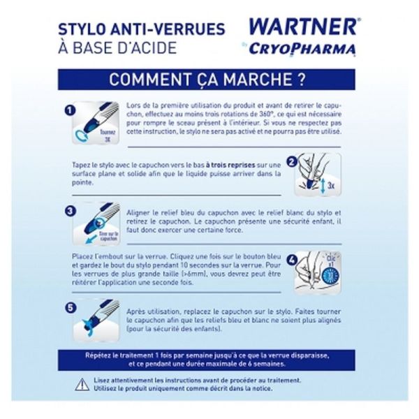 Cryothérapie - Stylo anticernes verrues - 14ml