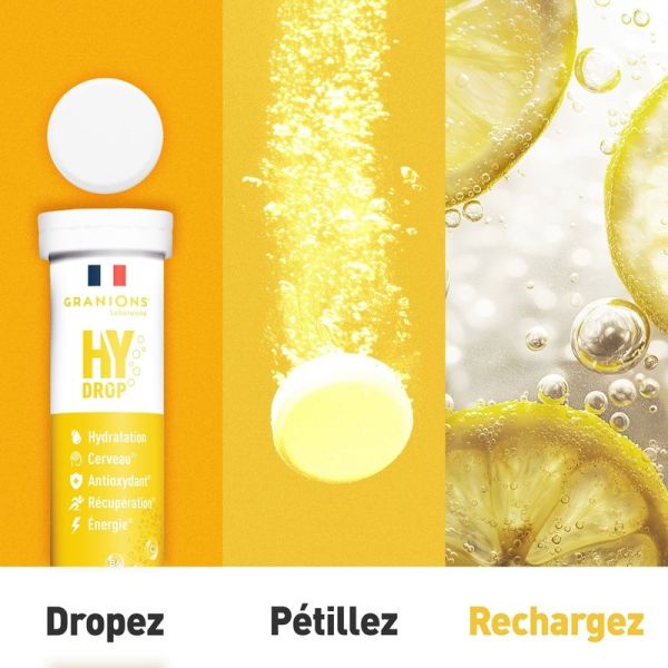 HYDROP - Hydratation Électrolytes - Citron - 20 comprimés