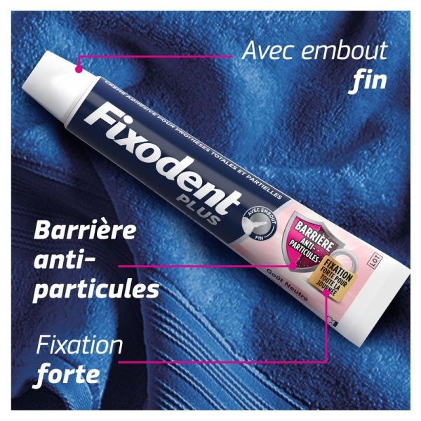 Crème Adhésive pour Prothèses Barrière Anti-Particules + Fixation Forte - 40 g
