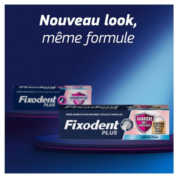 Crème Adhésive pour Prothèses Barrière Anti-Particules + Fixation Forte pour toute la journée - 40 g