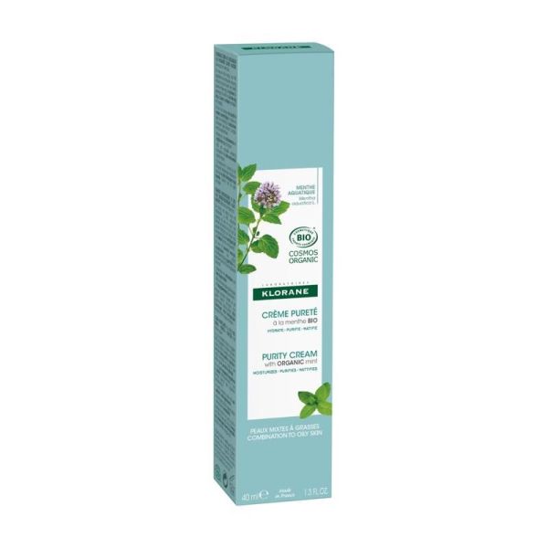Menthe aquatique Crème matifiante à la Menthe aquatique BIO - 40ml