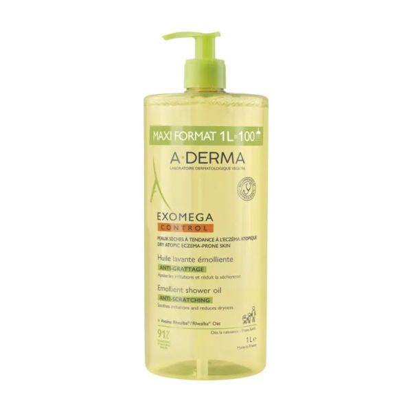 Huile lavante émolliente anti-grattage EXOMEGA CONTROL - 1 000 ml