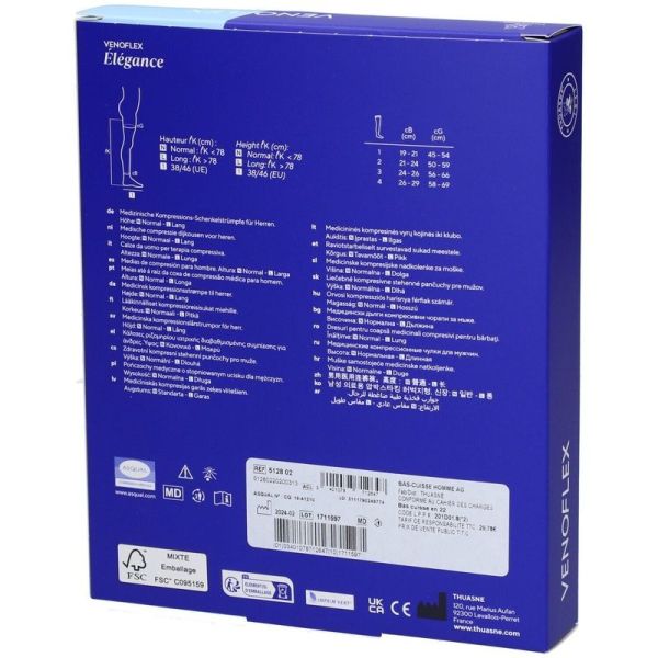 Venoflex Elegance Bas de contention homme - Noir