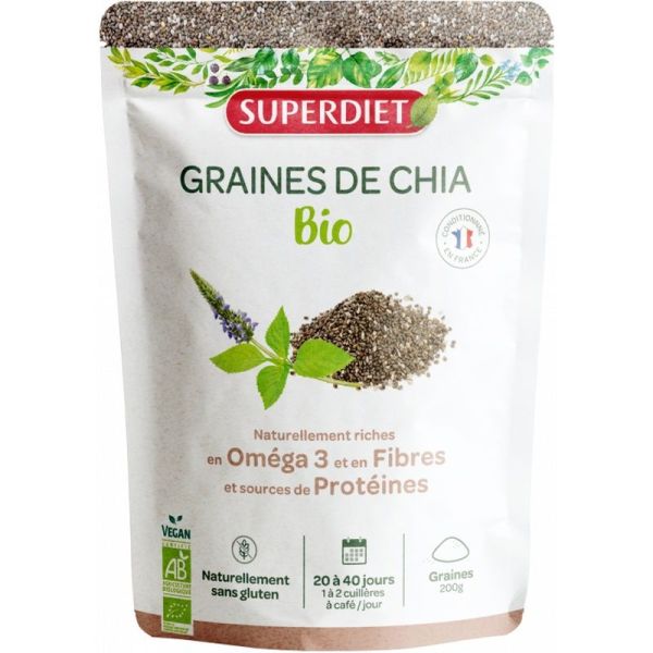 Graines de Chia poudre Bio - 200 g