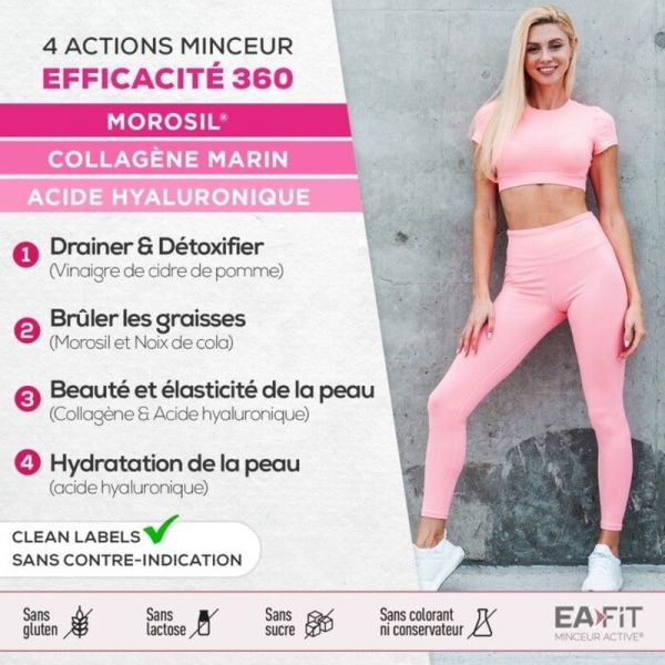 Poudre Morosil, Vinaigre de Cidre, Collagène & Acide Hyaluronique Minceur 360 - 275g