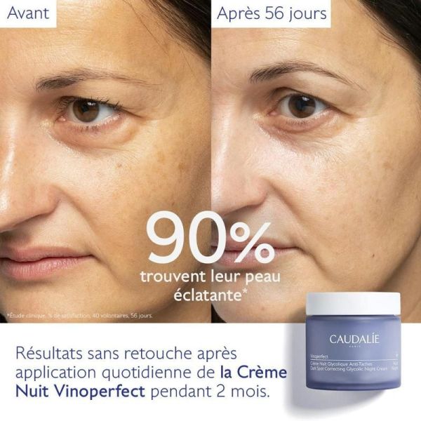Vinoperfect Crème Nuit Anti-Taches à la Viniférine & Acide Glycolique - 50mL