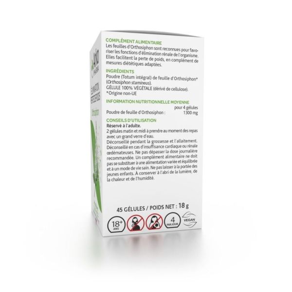 Arkogélules Orthosiphon - Elimination et Perte de Poids - 45 gélules
