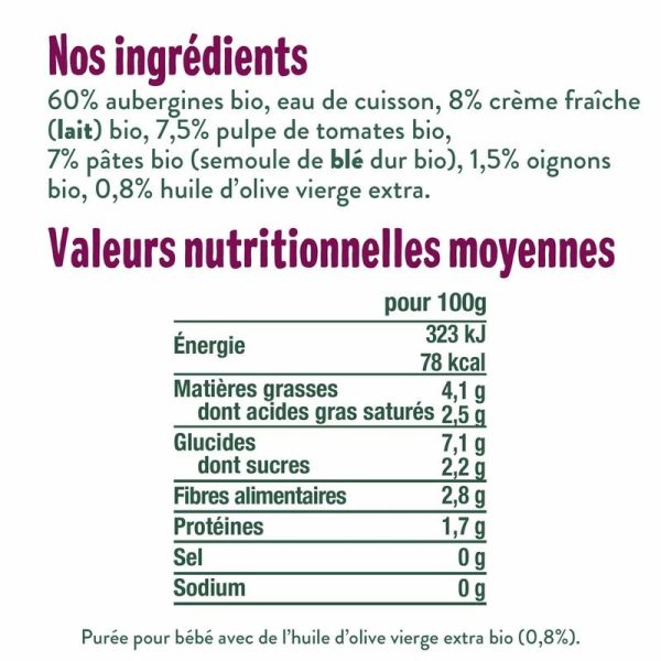 Penne aux aubergines - 190gr