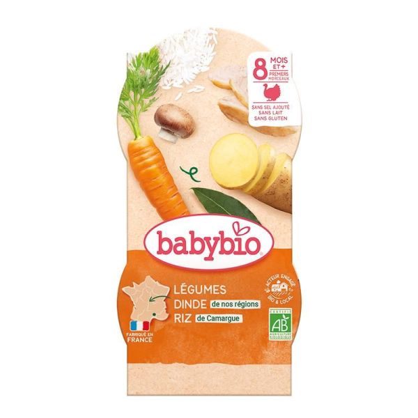Menus Légumes Dinde de nos Régions Riz de Camargue - Bols 2x200g