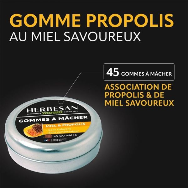 Miel et Propolis Gommes - 45 gommes