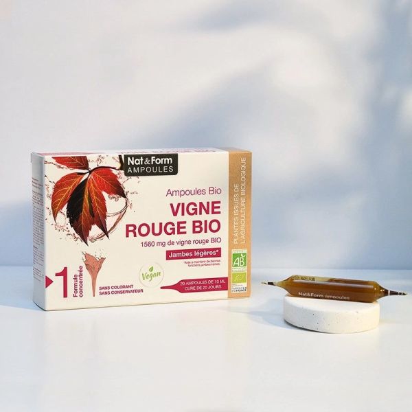 Ampoules Vigne rouge bio - 20 ampoules