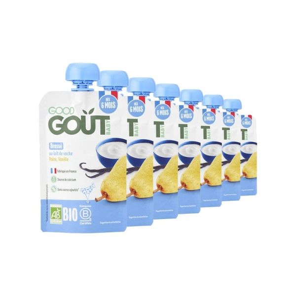 Brassé au lait de vache poire vanille - 90gr