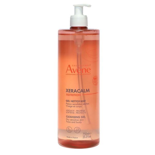 Avène Xeracalm Nutrition Gel nettoyant visage et corps - 750ml