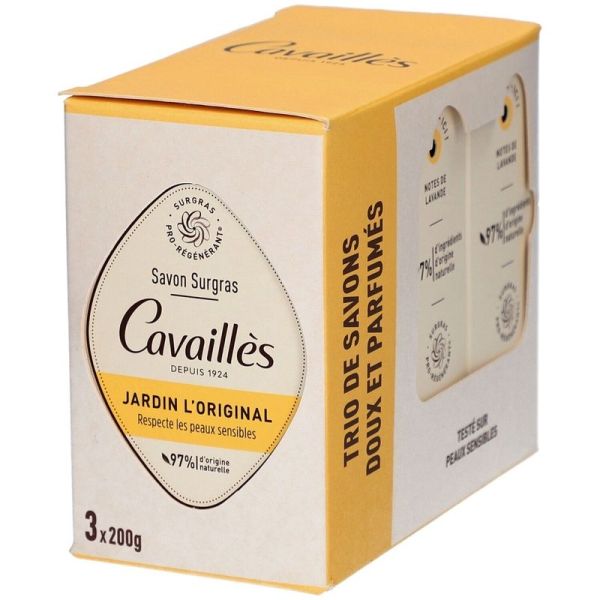 Savon surgras Jardin l'Original - 3 x 200 g