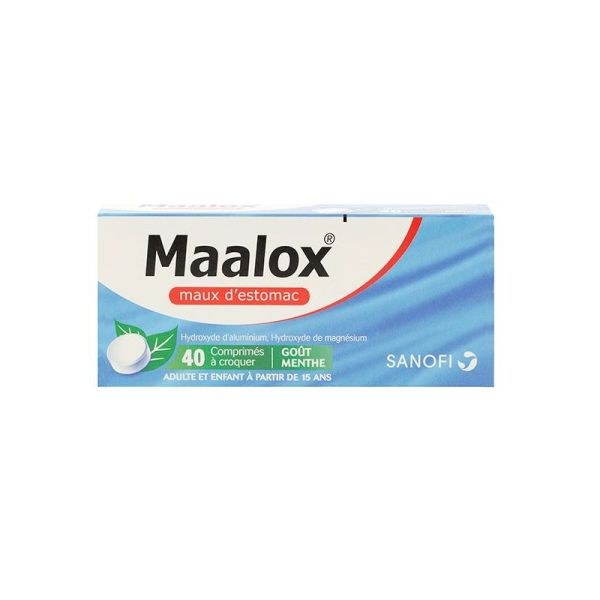 MAALOX MAUX D'ESTOMAC , comprimé à croquer - 40 comprimés